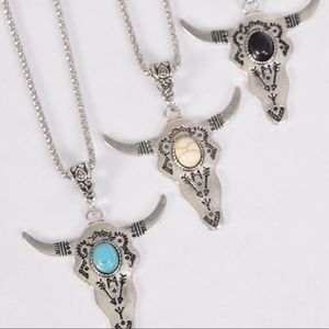 Western Skull Necklace - your choice of Color